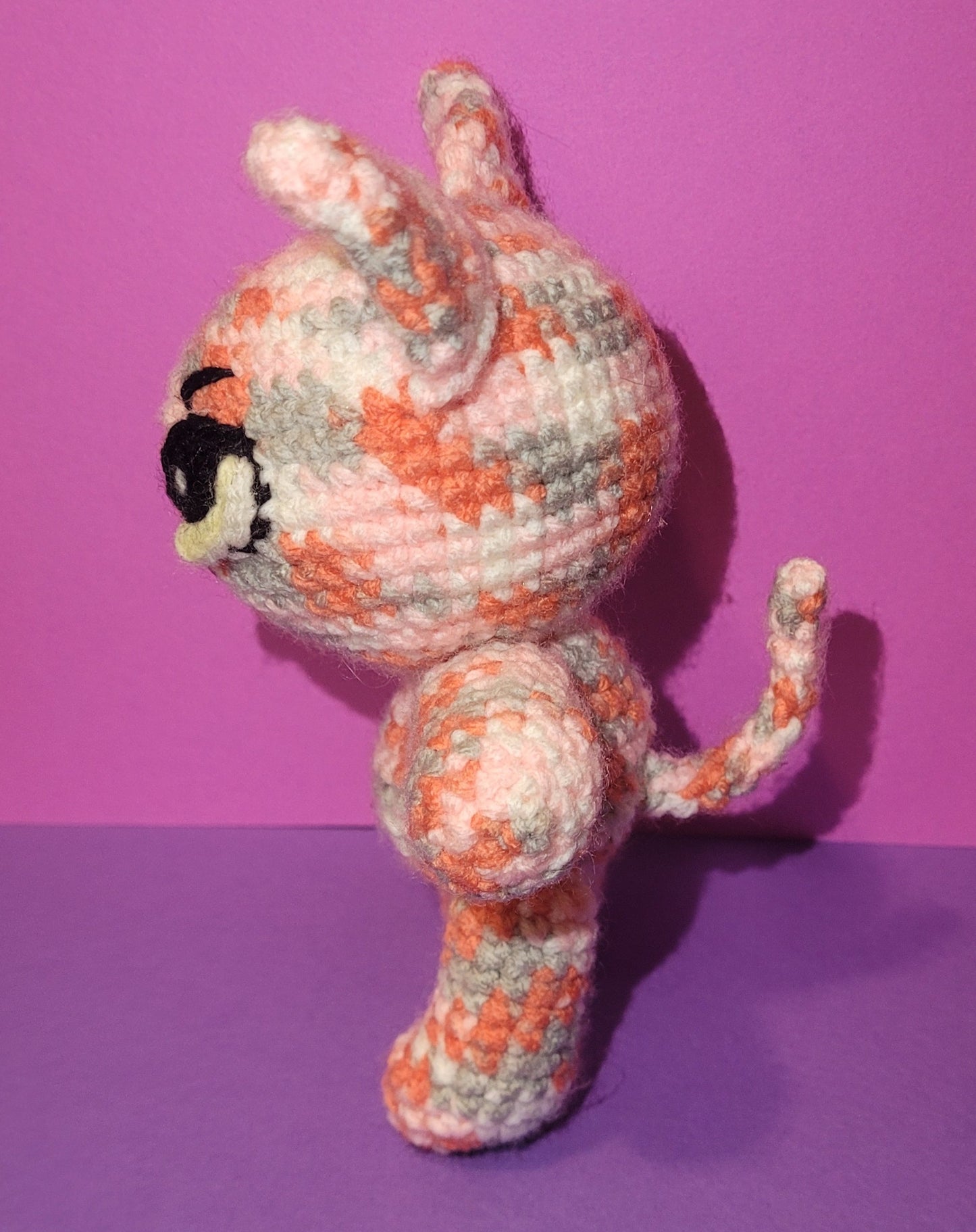 Smirking Cat - Crocheted Stuffed Animal