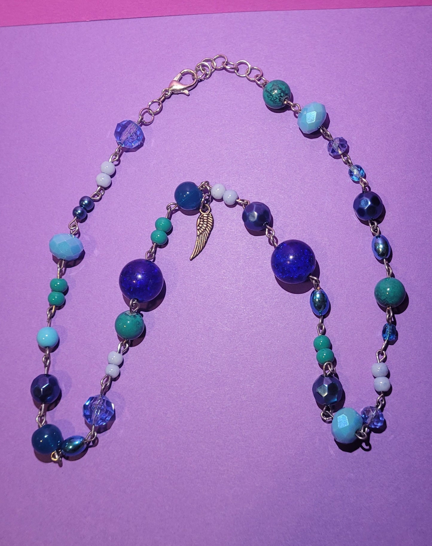 Blue Chain Jewelry - Bracelet and Necklace