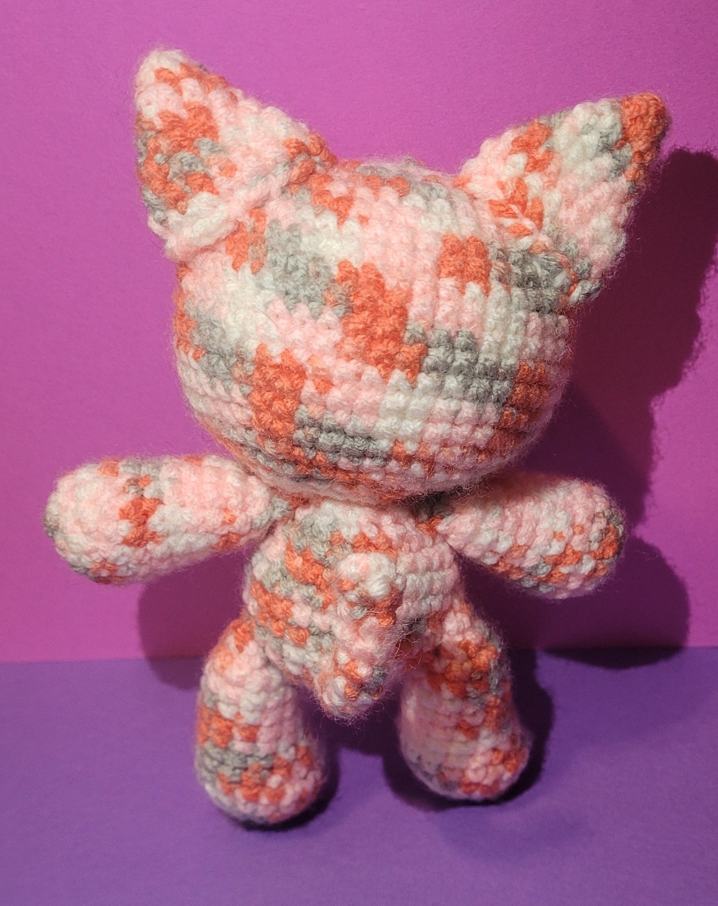 Smirking Cat - Crocheted Stuffed Animal